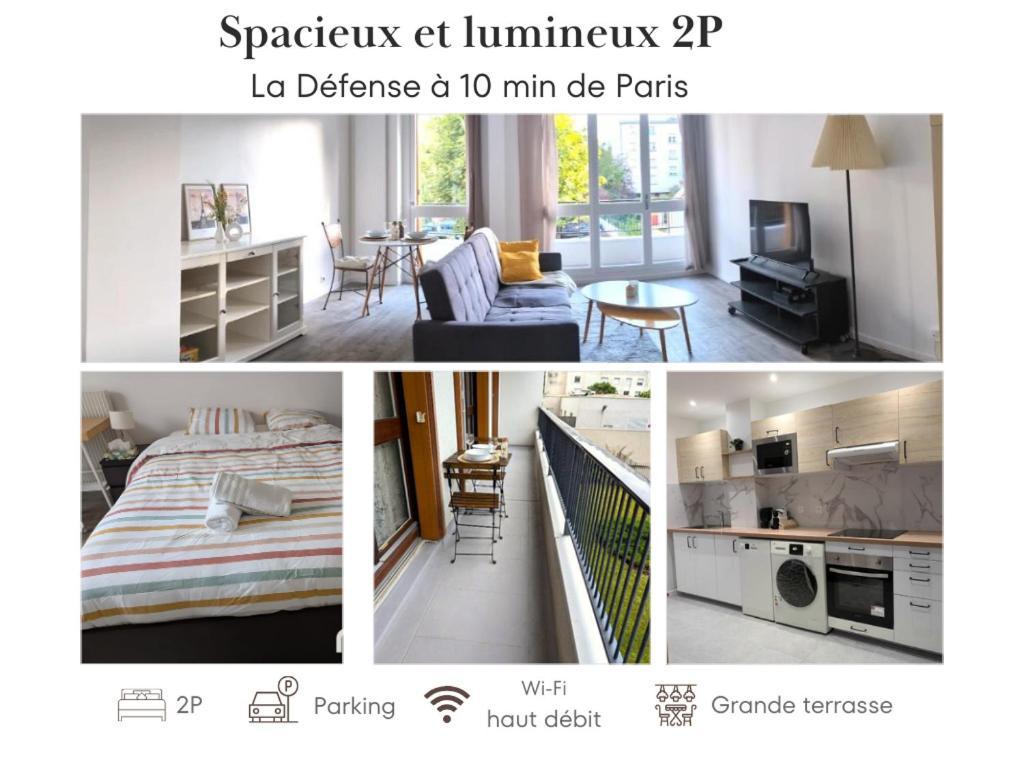 Апартаменты Evasion La Defense - Balcon & Wi-Fi, A 10 Min De Paris Курбевуа Экстерьер фото